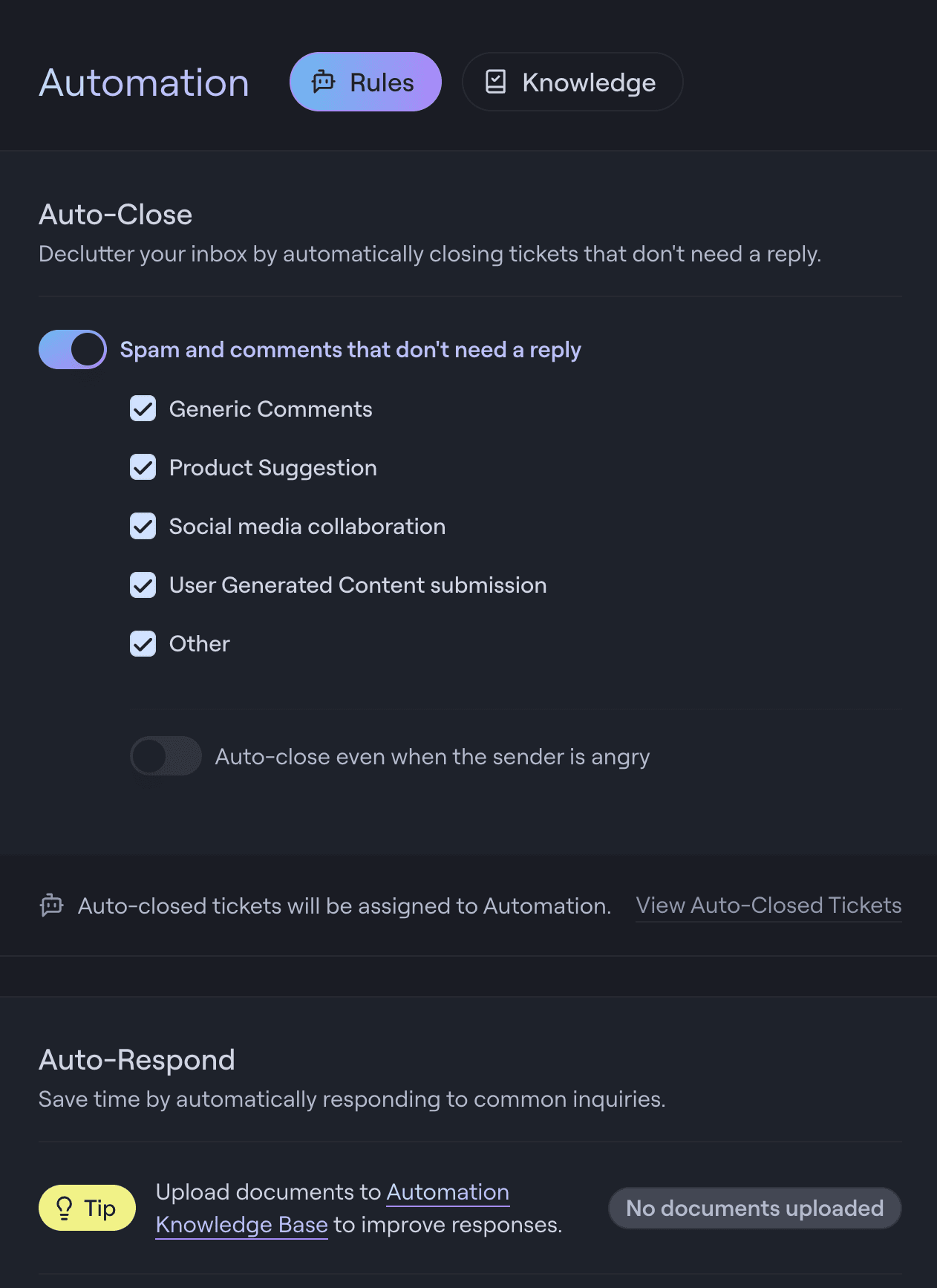 OpenDesk Automation Settings